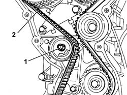Toothed timing belt - r r with engine removed