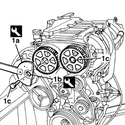 Toothed timing belt - r r with engine removed