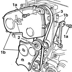 Toothed timing belt - r r with engine removed