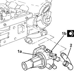 Thermostat unit - r + r with cylinder head removed