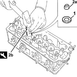 Single cylinder head, removed - overhaul