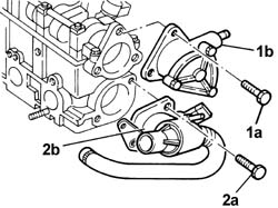 Single cylinder head, removed - overhaul