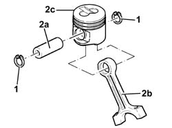 Piston, pin set - replace