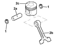 Piston, pin set - replace