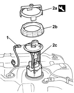 Fuel tank - r + r for replacement