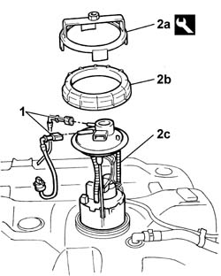 Fuel tank - r + r for replacement