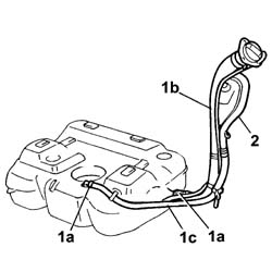 Fuel tank - r + r for replacement