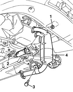 Exhaust manifold with catalytic converter - r r