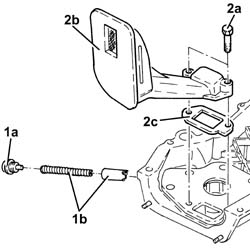 Engine oil pump, removed - check at bench