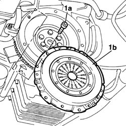 Clutch - r + r with gearbox removed