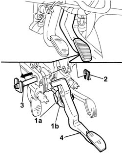 Brake pedal - r+r manual gearbox versions