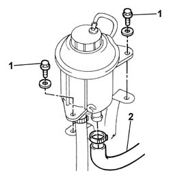 Power steering pump r r with interfering parts removed