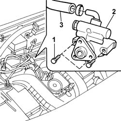 Power steering pump r r with interfering parts removed