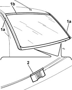 Windscreen glass r r including cleaning of housing