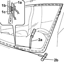 Windscreen glass r r including cleaning of housing