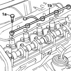 Timing mount oil pipe - r r