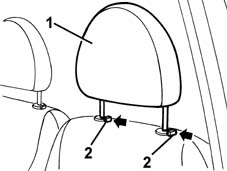 Rear seat head restraint - r r