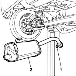 Rear exhaust silencer - r + r