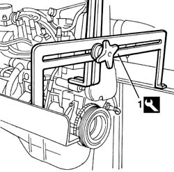 Engine - position on stand and remove