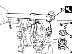 Single cylinder head, removed - overhaul