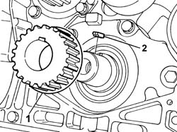 TOOTHED DRIVE PULLEY - R + R WITH TIMING BELT REMOVED