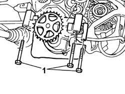 ENGINE OIL PUMP - R + R WITH CRANKCASE SUMP REMOVED