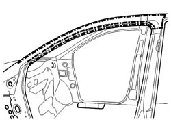 R.R. FRONT PILLAR TRIM