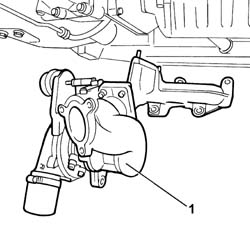 TURBOCHARGER UNIT - EXHAUST MANIFOLD - COUPLING SLEEVE AND EXHAUST PIPES - R R