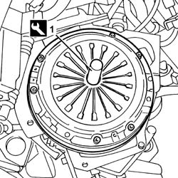 CLUTCH - R + R WITH GEARBOX REMOVED
