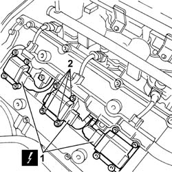 Left cylinder head IGNITION COILS - R.R.