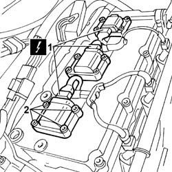 Right cylinder head IGNITION COILS - R.R.