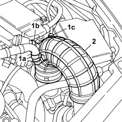 Air inlet pipe to turbocharger - r + r