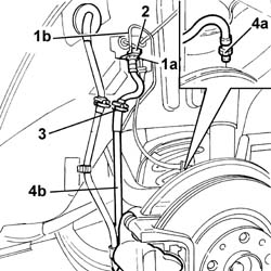 FLEXIBLE PIPE TO rear BRAKE CALIPERS