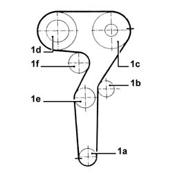TOOTHED timing BELT - R.R. with engine removed