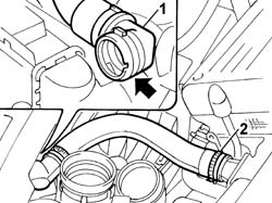 UPPER radiator coolant inlet HOSE - R.R.