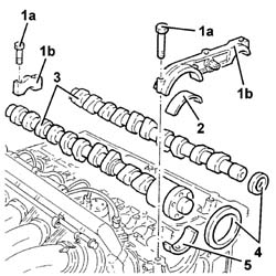 CAMSHAFTS in cylinder head - R.R.