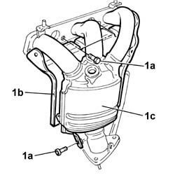 RIGHT catalytic preconverter HEAT SHIELD - R.R.
