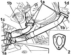 Front catalytic converter attachment SEAL - Replace