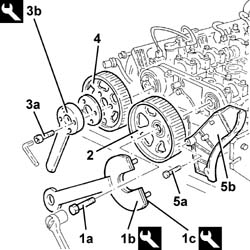 CAMSHAFTS in cylinder head - R.R. with head removed