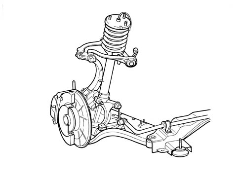 FRONT SUSPENSION WITH VIRTUAL STEERING AXLE