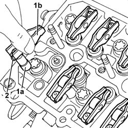 Hydraulic tappet (one) - Replace with camshaft housing removed