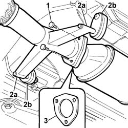 Front catalytic converter attachment SEAL - Replace