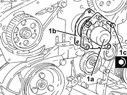 WATER PUMP - R.R. REFITTING WITH TIMING BELT REMOVED