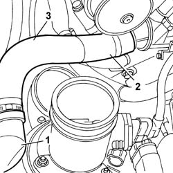 UPPER radiator coolant inlet HOSE - R.R.