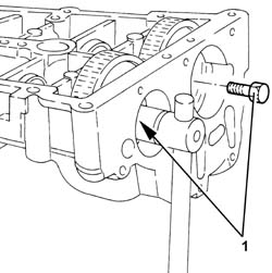CAMSHAFTS in cylinder head - R.R. with head removed