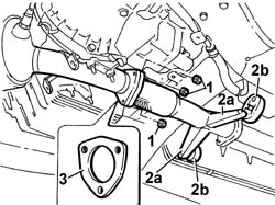 Front catalytic converter attachment SEAL - Replace