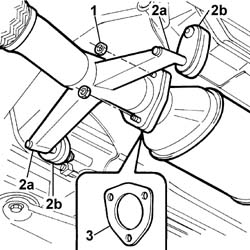 Front catalytic converter attachment SEAL - Replace