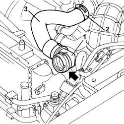 UPPER radiator coolant inlet HOSE - R.R.