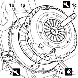 CLUTCH - R.R. with gearbox removed