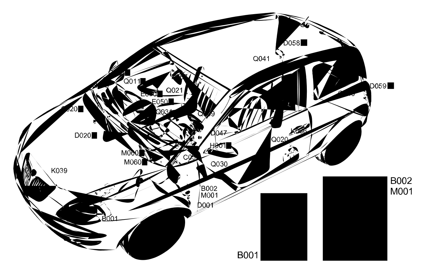 AIRBAG - Location of components